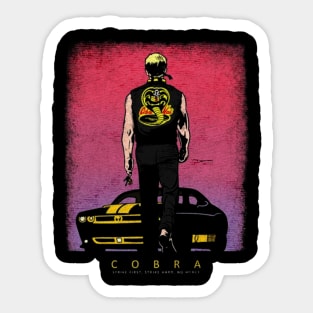 Cobra kai muscle car Sticker